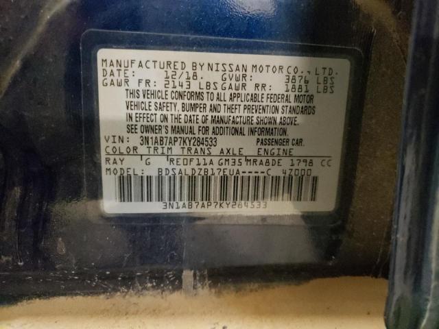 Photo 9 VIN: 3N1AB7AP7KY284533 - NISSAN SENTRA S 