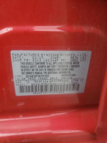 Photo 11 VIN: 3N1AB7AP7KY291823 - NISSAN SENTRA S 