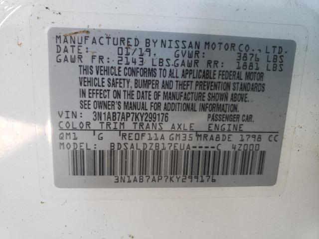 Photo 11 VIN: 3N1AB7AP7KY299176 - NISSAN SENTRA S 