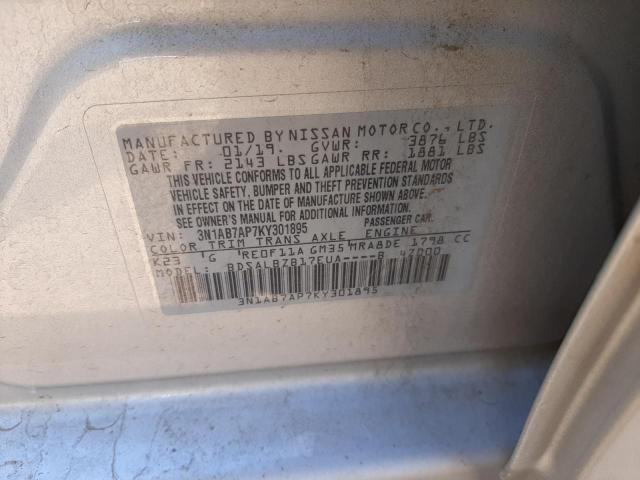 Photo 9 VIN: 3N1AB7AP7KY301895 - NISSAN SENTRA S 