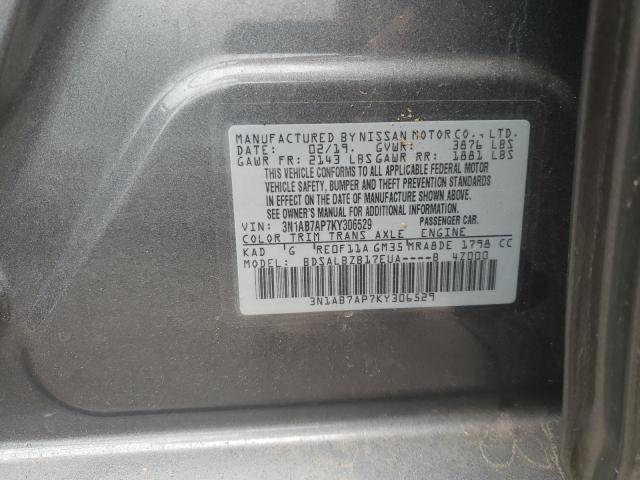 Photo 9 VIN: 3N1AB7AP7KY306529 - NISSAN SENTRA S 