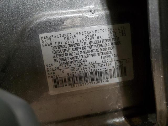 Photo 11 VIN: 3N1AB7AP7KY307406 - NISSAN SENTRA 