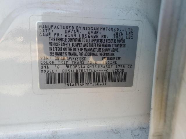 Photo 11 VIN: 3N1AB7AP7KY310631 - NISSAN SENTRA S 