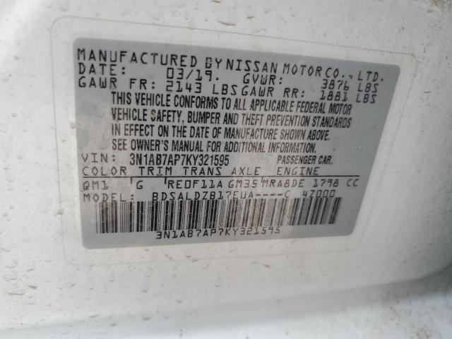 Photo 11 VIN: 3N1AB7AP7KY321595 - NISSAN SENTRA 