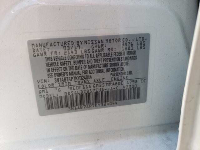 Photo 9 VIN: 3N1AB7AP7KY324044 - NISSAN SENTRA S 