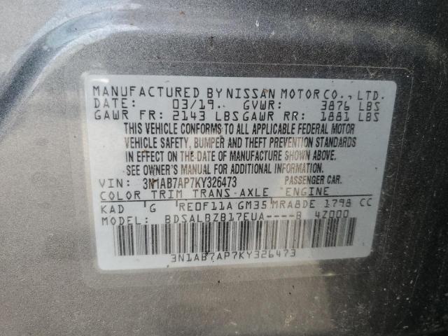 Photo 11 VIN: 3N1AB7AP7KY326473 - NISSAN SENTRA S 