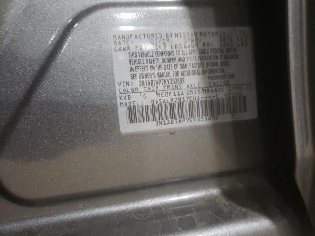 Photo 11 VIN: 3N1AB7AP7KY333892 - NISSAN SENTRA S 