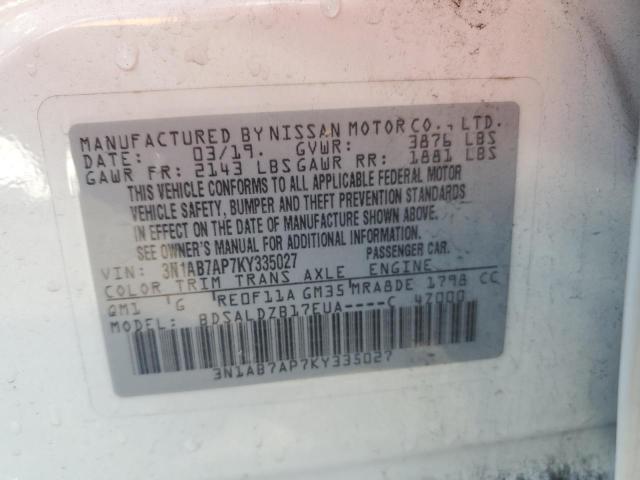 Photo 11 VIN: 3N1AB7AP7KY335027 - NISSAN SENTRA 