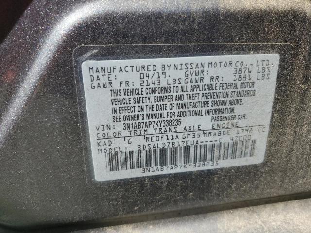 Photo 11 VIN: 3N1AB7AP7KY338235 - NISSAN SENTRA S 