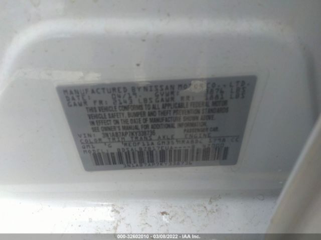 Photo 8 VIN: 3N1AB7AP7KY338736 - NISSAN SENTRA 