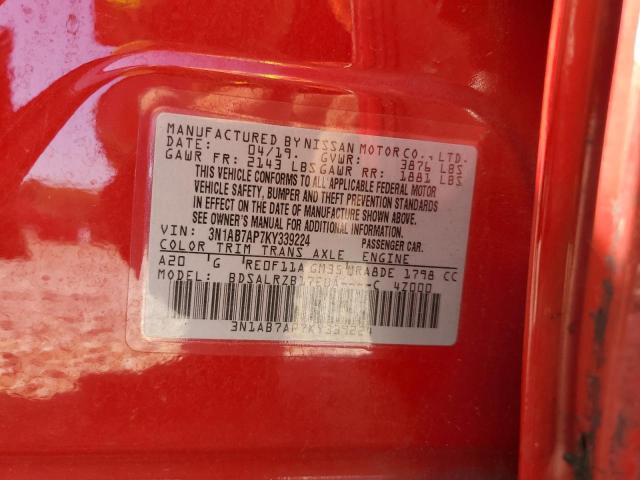 Photo 11 VIN: 3N1AB7AP7KY339224 - NISSAN SENTRA 