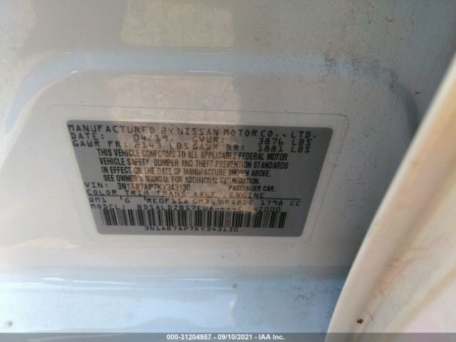 Photo 8 VIN: 3N1AB7AP7KY343130 - NISSAN SENTRA 