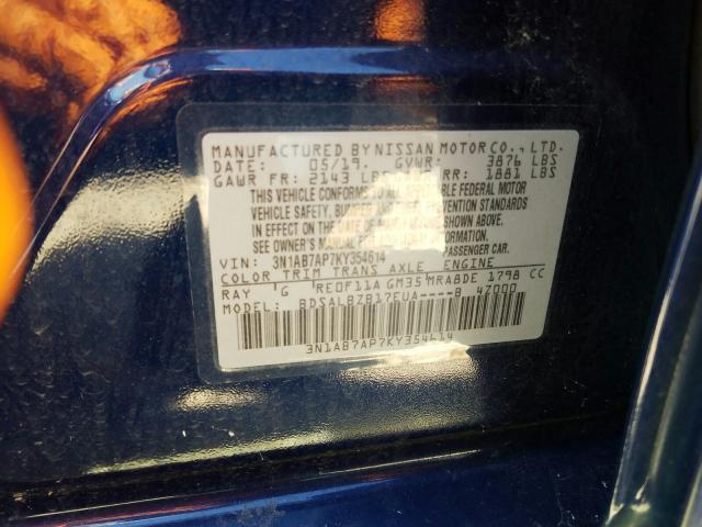 Photo 9 VIN: 3N1AB7AP7KY354614 - NISSAN SENTRA S 