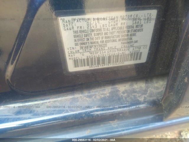 Photo 8 VIN: 3N1AB7AP7KY356220 - NISSAN SENTRA 