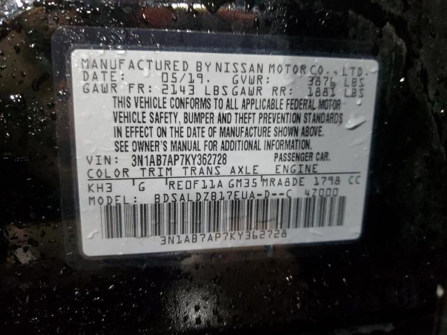 Photo 11 VIN: 3N1AB7AP7KY362728 - NISSAN SENTRA 