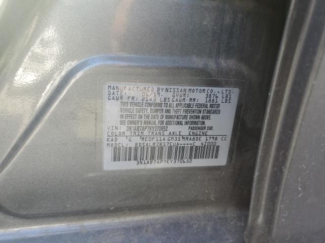 Photo 11 VIN: 3N1AB7AP7KY370652 - NISSAN SENTRA S 