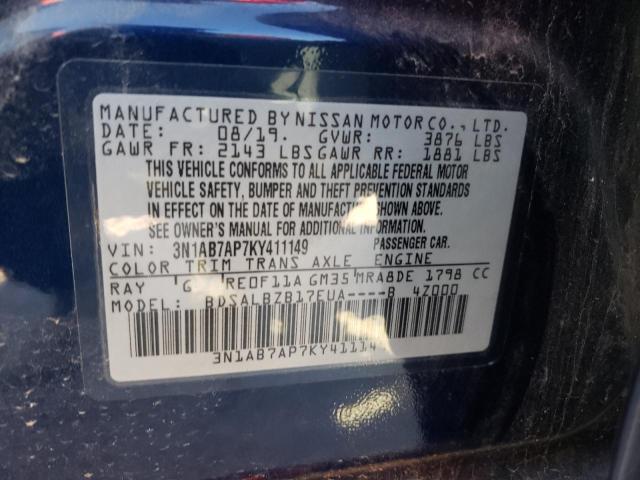 Photo 12 VIN: 3N1AB7AP7KY411149 - NISSAN SENTRA 