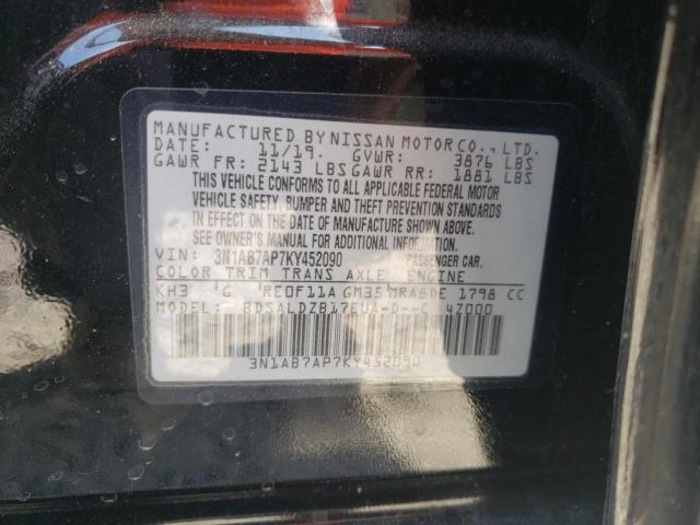 Photo 11 VIN: 3N1AB7AP7KY452090 - NISSAN SENTRA S 