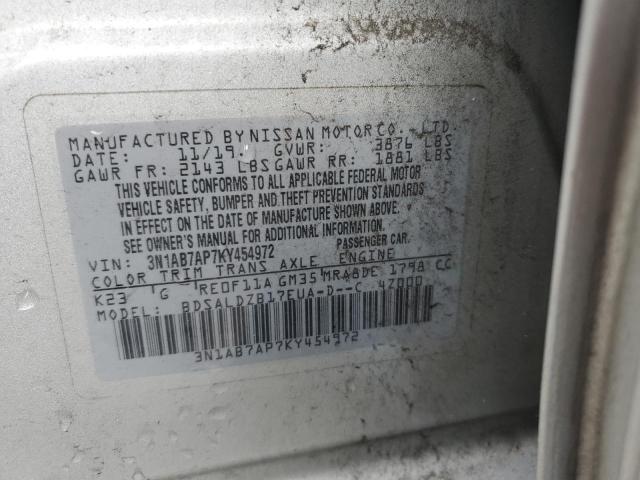 Photo 11 VIN: 3N1AB7AP7KY454972 - NISSAN SENTRA S 