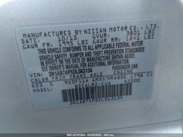 Photo 8 VIN: 3N1AB7AP8DL563134 - NISSAN SENTRA 