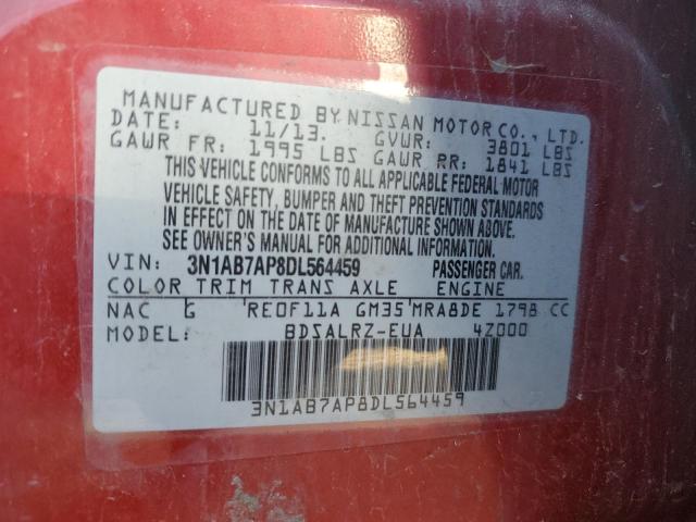 Photo 11 VIN: 3N1AB7AP8DL564459 - NISSAN SENTRA S 