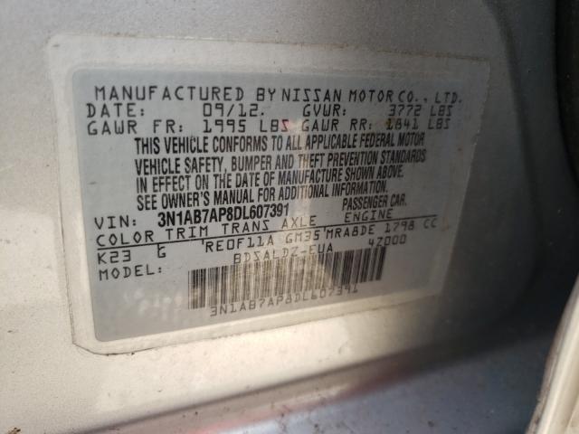 Photo 9 VIN: 3N1AB7AP8DL607391 - NISSAN SENTRA S 