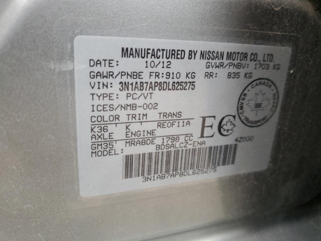 Photo 12 VIN: 3N1AB7AP8DL625275 - NISSAN SENTRA S 