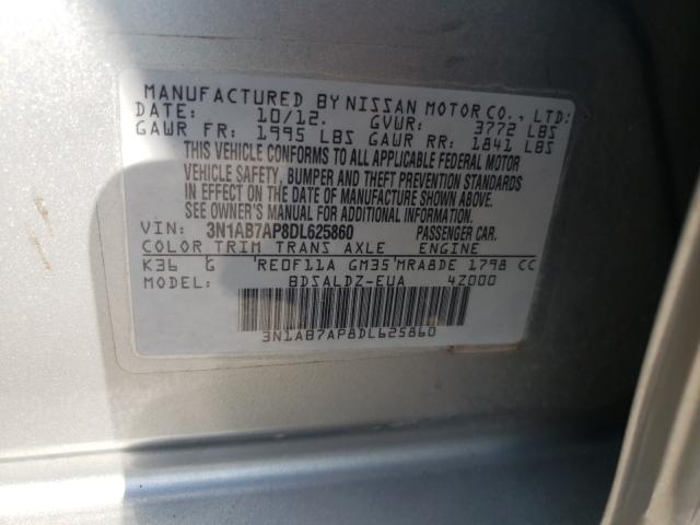 Photo 9 VIN: 3N1AB7AP8DL625860 - NISSAN SENTRA S 