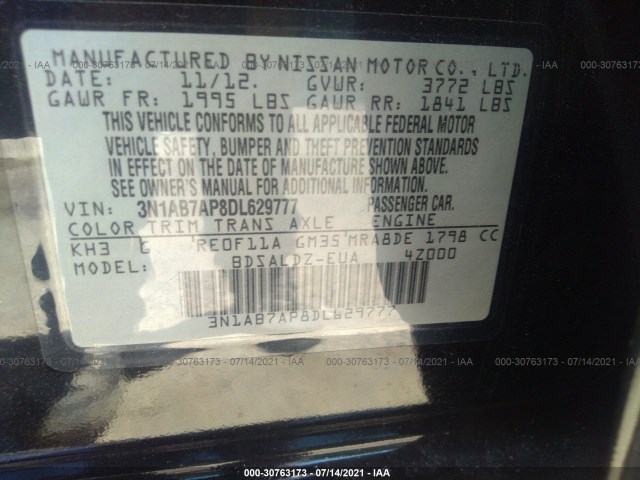 Photo 8 VIN: 3N1AB7AP8DL629777 - NISSAN SENTRA 