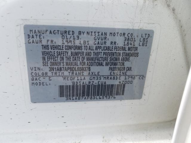 Photo 9 VIN: 3N1AB7AP8DL659376 - NISSAN SENTRA S 