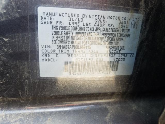 Photo 9 VIN: 3N1AB7AP8DL669115 - NISSAN SENTRA S 