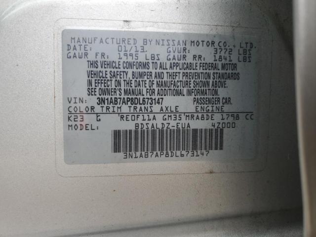 Photo 12 VIN: 3N1AB7AP8DL673147 - NISSAN SENTRA 