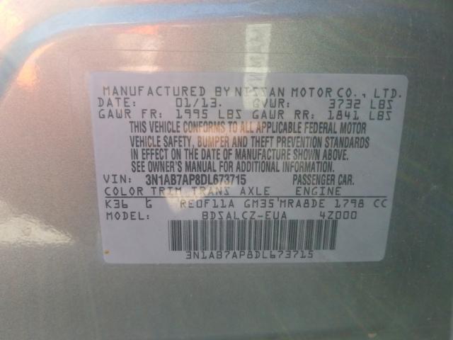 Photo 9 VIN: 3N1AB7AP8DL673715 - NISSAN SENTRA S 