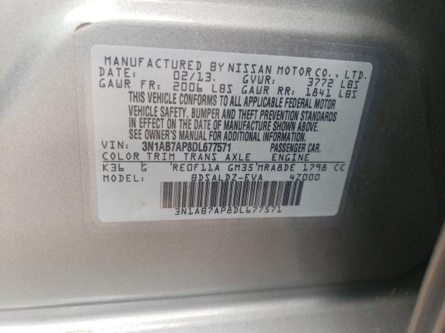 Photo 9 VIN: 3N1AB7AP8DL677571 - NISSAN SENTRA S 