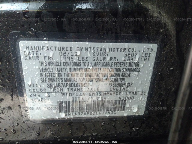 Photo 8 VIN: 3N1AB7AP8DL678431 - NISSAN SENTRA 