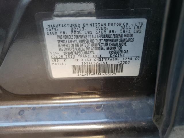 Photo 9 VIN: 3N1AB7AP8DL687274 - NISSAN SENTRA S 