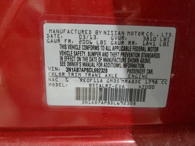 Photo 12 VIN: 3N1AB7AP8DL692328 - NISSAN SENTRA S 