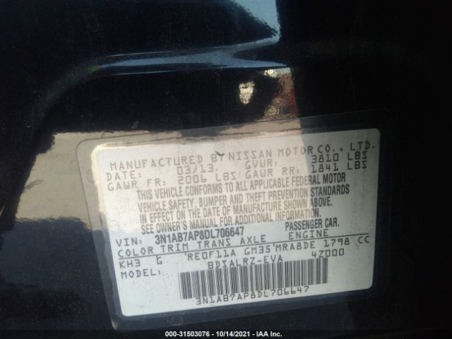 Photo 8 VIN: 3N1AB7AP8DL706647 - NISSAN SENTRA 