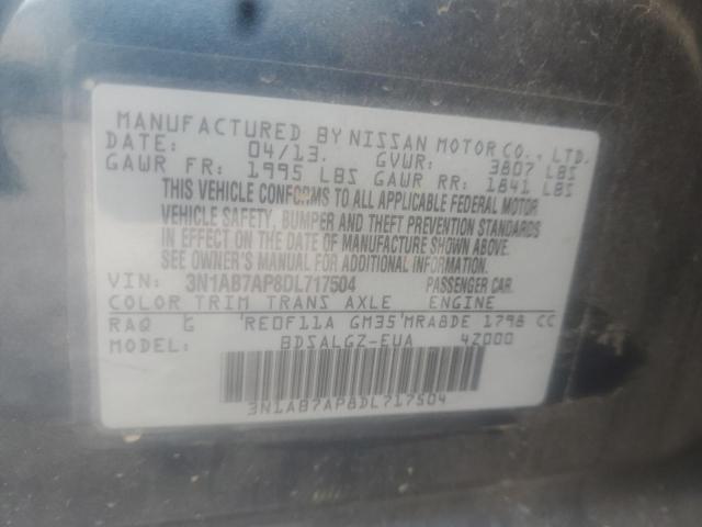 Photo 9 VIN: 3N1AB7AP8DL717504 - NISSAN SENTRA S 