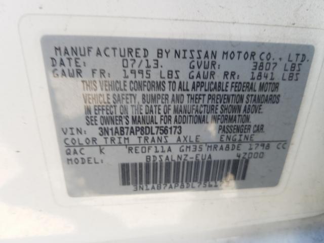 Photo 9 VIN: 3N1AB7AP8DL756173 - NISSAN SENTRA S 