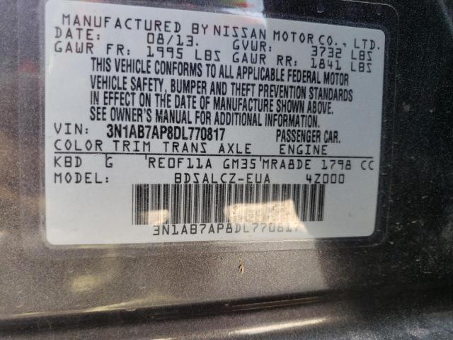 Photo 11 VIN: 3N1AB7AP8DL770817 - NISSAN SENTRA S 