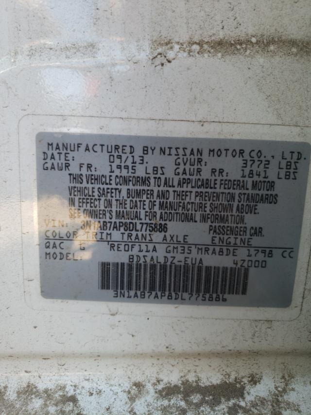 Photo 9 VIN: 3N1AB7AP8DL775886 - NISSAN SENTRA S 