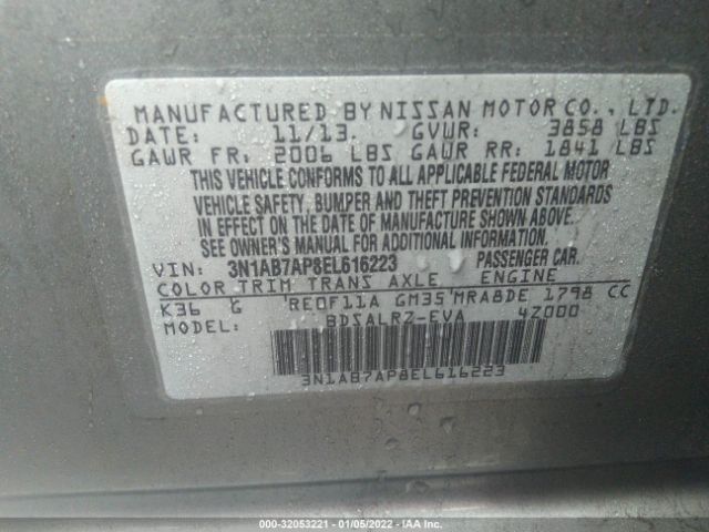 Photo 8 VIN: 3N1AB7AP8EL616223 - NISSAN SENTRA 