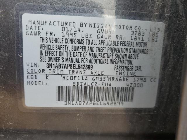 Photo 11 VIN: 3N1AB7AP8EL642899 - NISSAN SENTRA S 