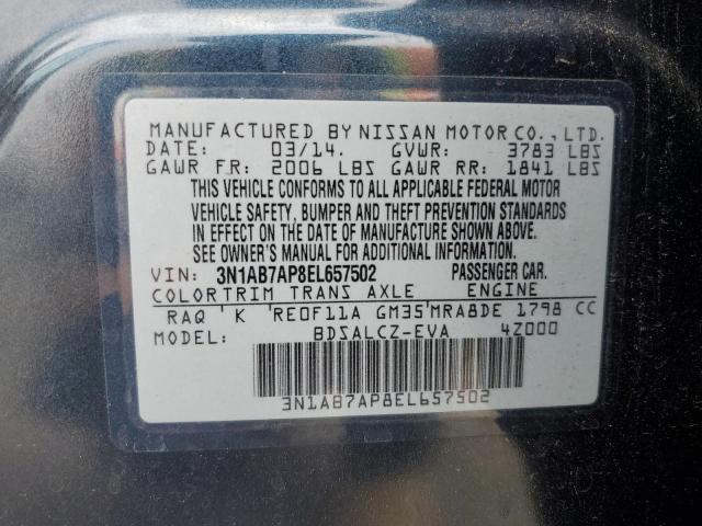 Photo 11 VIN: 3N1AB7AP8EL657502 - NISSAN SENTRA S 