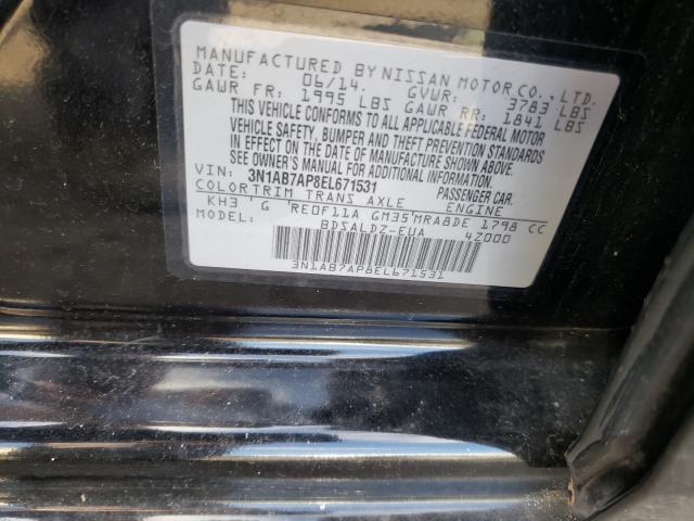 Photo 9 VIN: 3N1AB7AP8EL671531 - NISSAN SENTRA S 