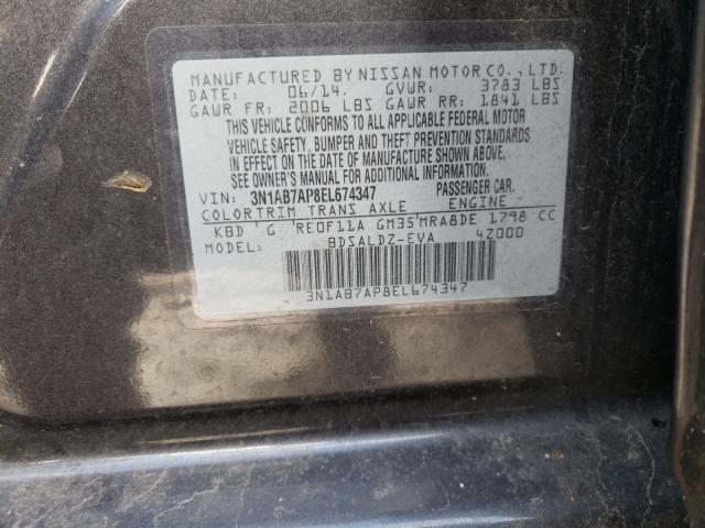 Photo 9 VIN: 3N1AB7AP8EL674347 - NISSAN SENTRA S 