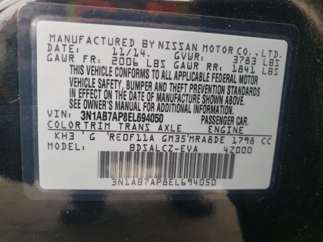 Photo 9 VIN: 3N1AB7AP8EL694050 - NISSAN SENTRA S 