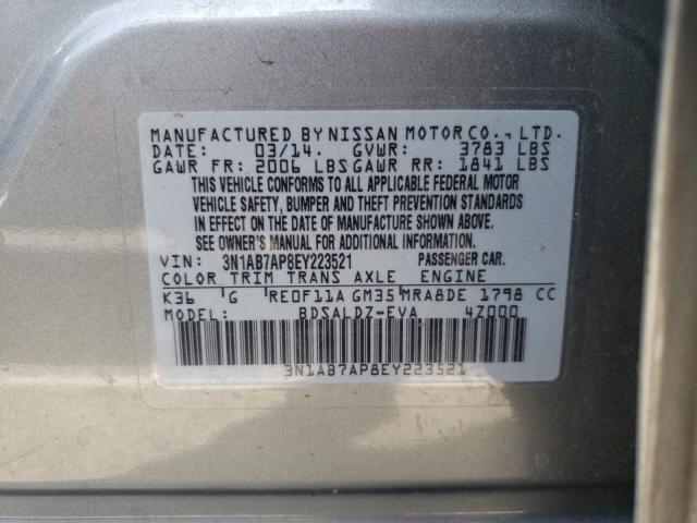 Photo 9 VIN: 3N1AB7AP8EY223521 - NISSAN SENTRA S 