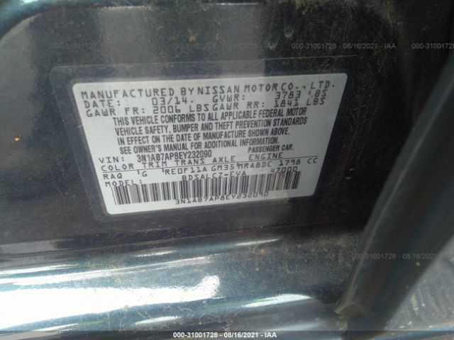 Photo 8 VIN: 3N1AB7AP8EY232090 - NISSAN SENTRA 